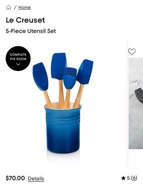 Le Creuset Marseille Blue Utensil Holder Crock